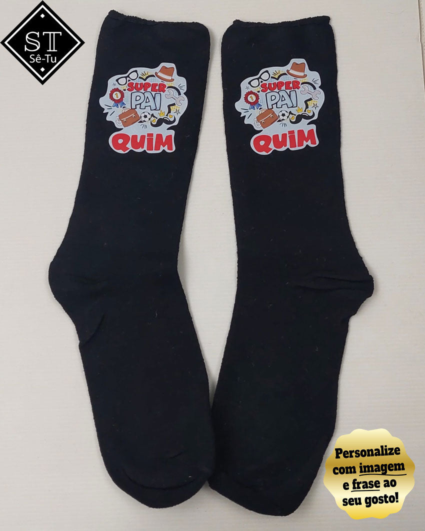 Meias Super Pai - Nome